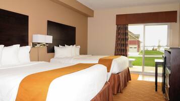 Kamer, 2 queensize bedden, niet-roken | Luxe beddengoed, donzen dekbedden, pillowtop-bedden, een bureau