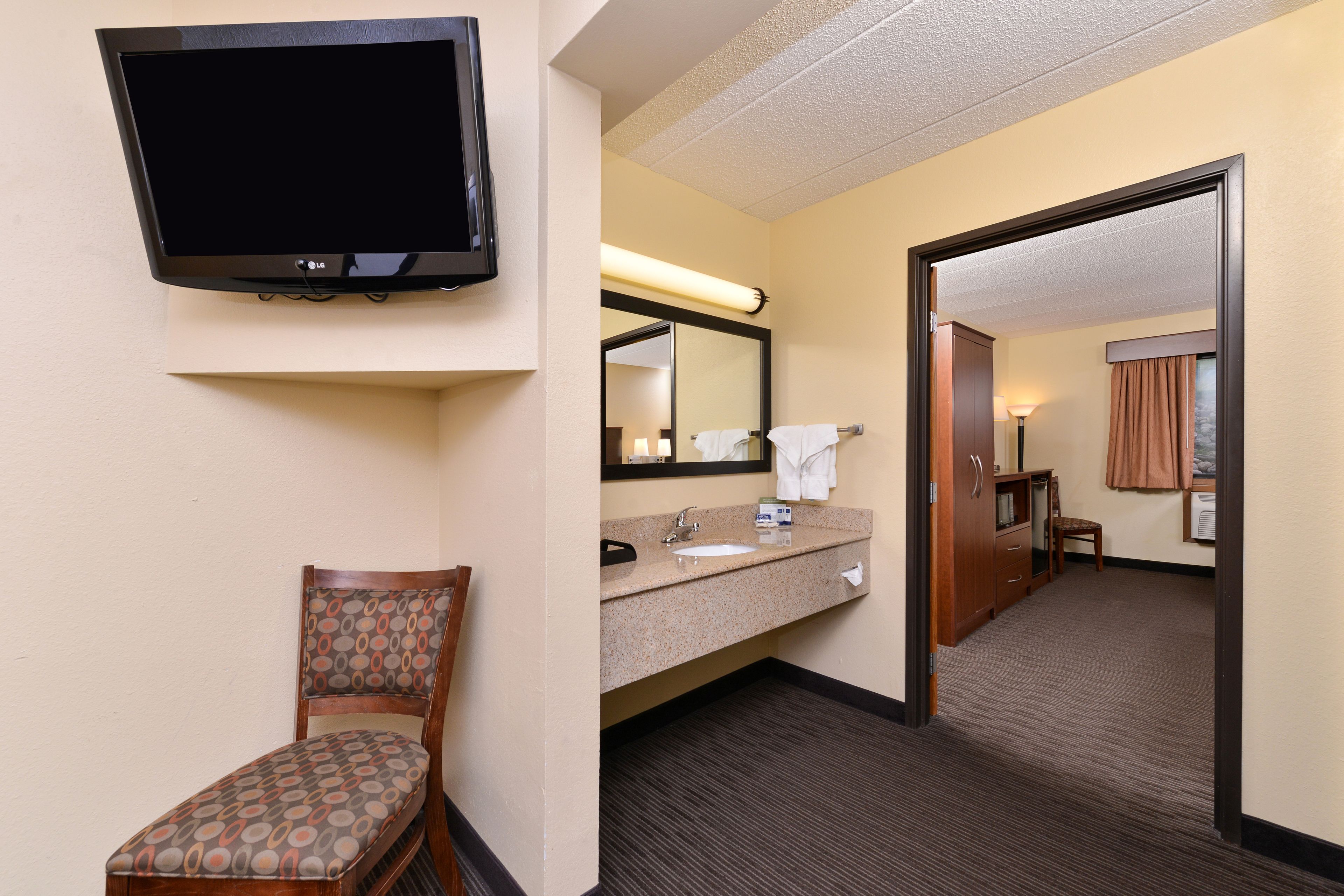 free toiletries, hair dryer, towels, soap