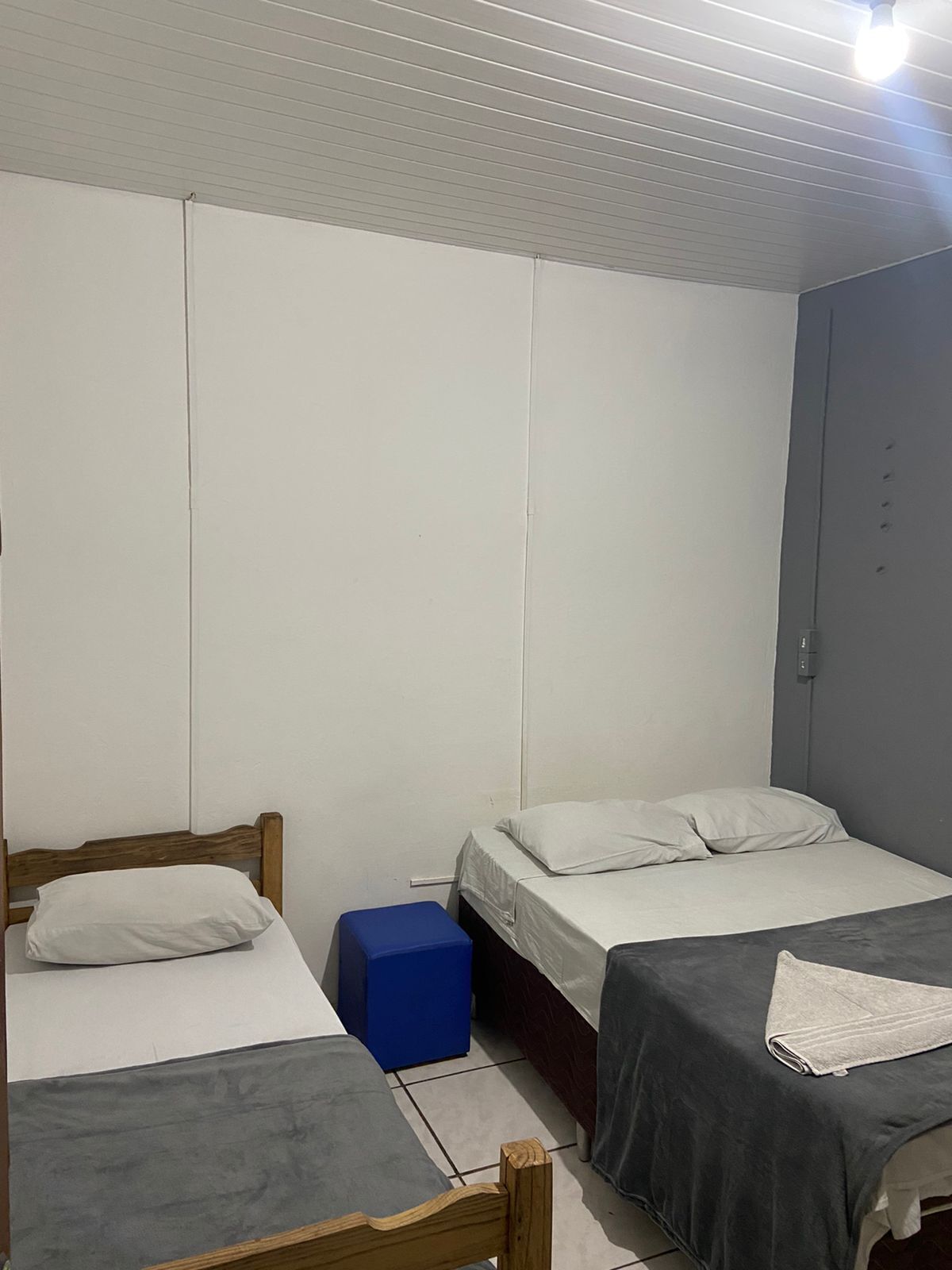 Desk, free WiFi, bed sheets