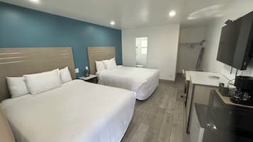 Standard Room, 2 Queen Beds | Desk, iron/ironing board, free WiFi, bed sheets