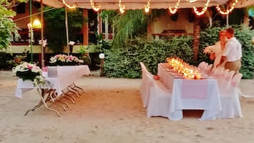 Outdoor wedding area