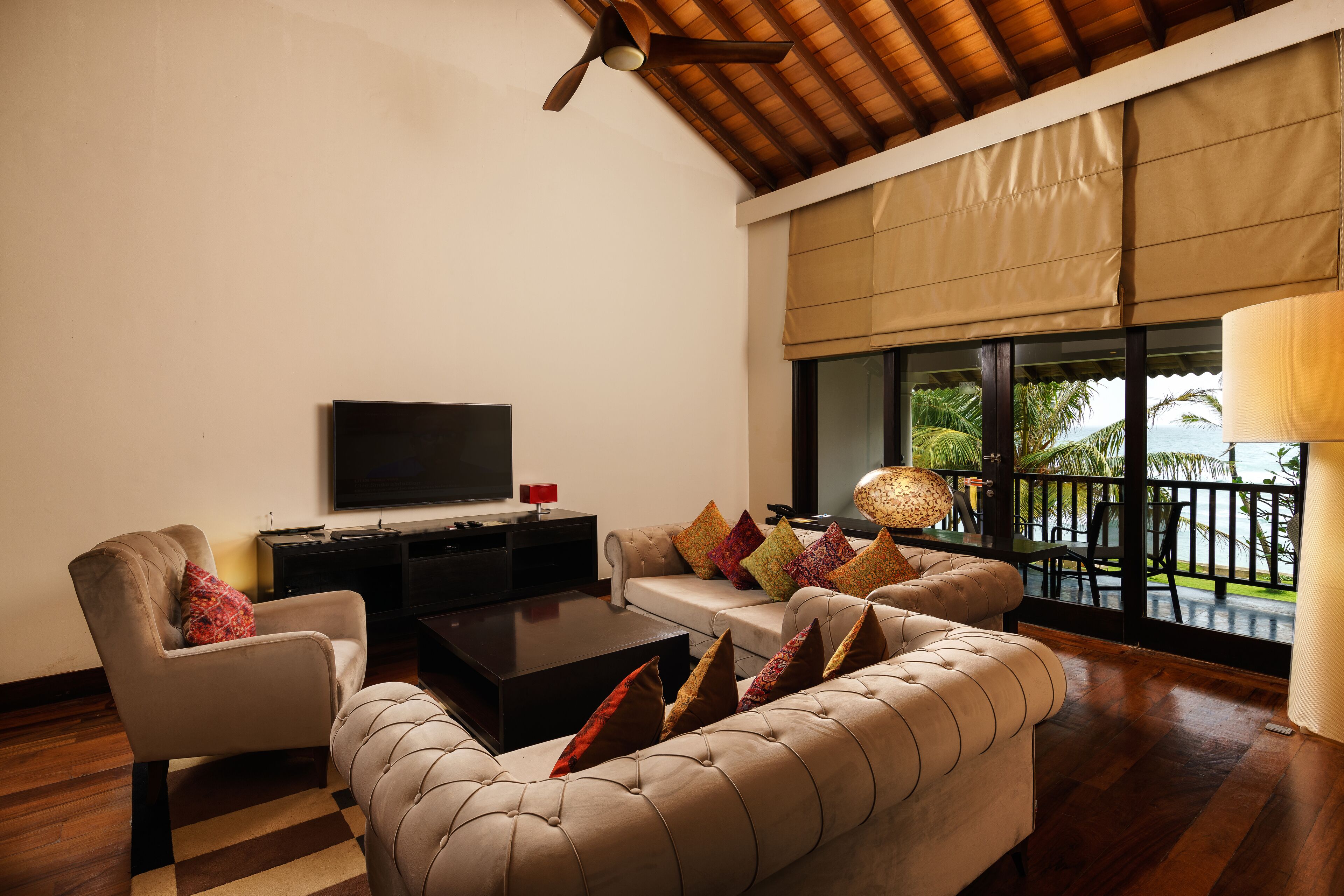 presidential suite, multiple bedrooms | living area | 55-inch smart tv with premium tv channels, tv, dvd player