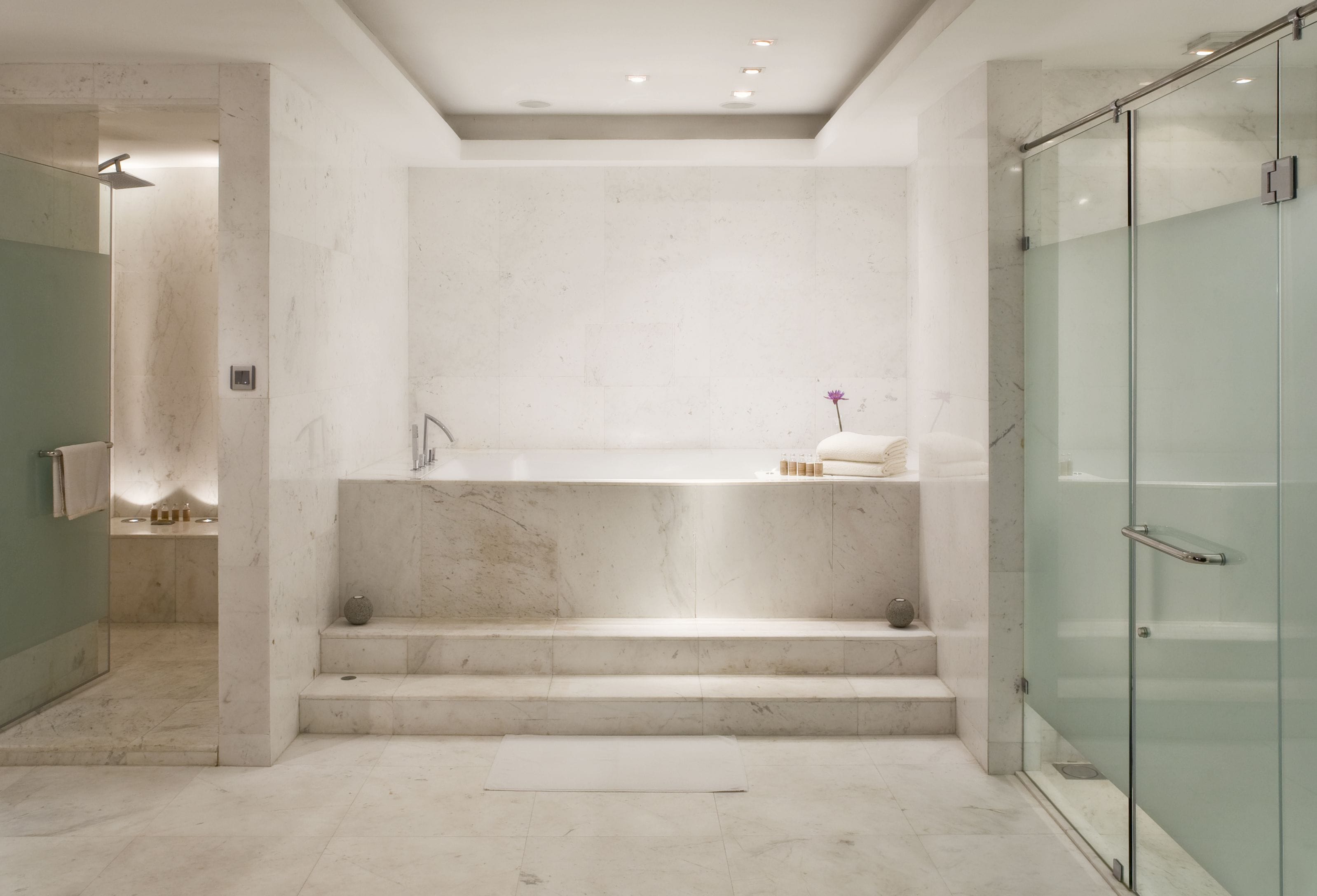 presidential suite, multiple bedrooms | bathroom | designer toiletries, hair dryer, bathrobes, slippers