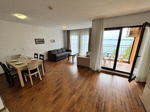 舒适套房, 1 间卧室, 海景 (4 persons) | 起居区