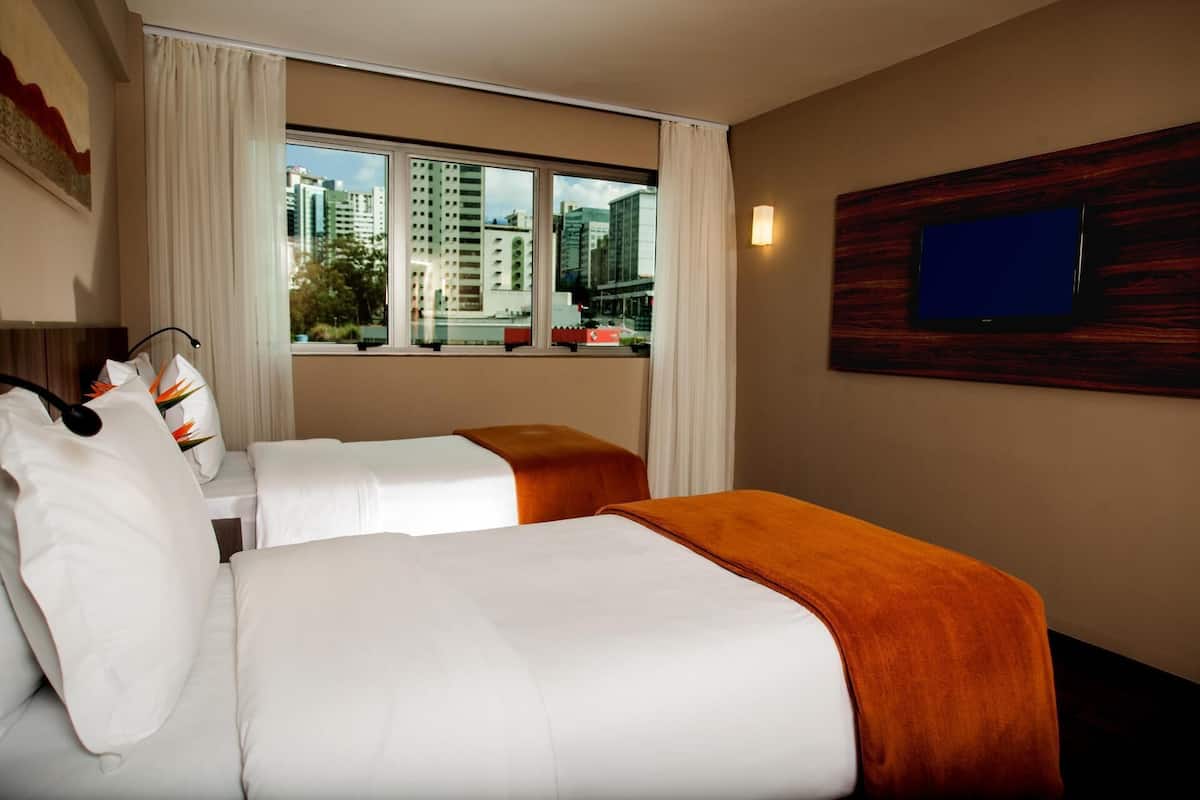 In-room safe, desk, laptop workspace, soundproofing