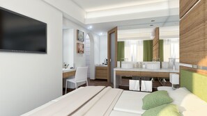 Twin Room | Egyptian cotton sheets, premium bedding, memory foam beds, in-room safe - Stefania Apartments (Zakynthos)