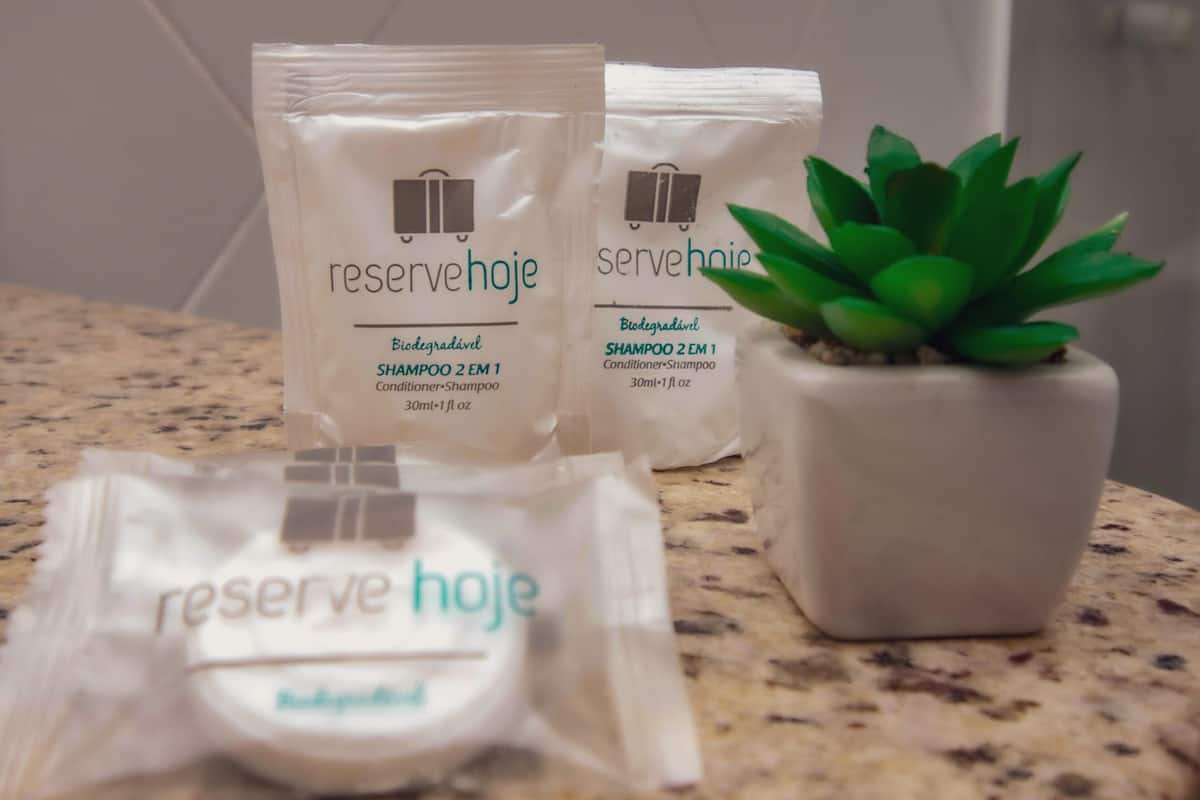 Bathroom amenities | Free toiletries, hair dryer, towels, soap