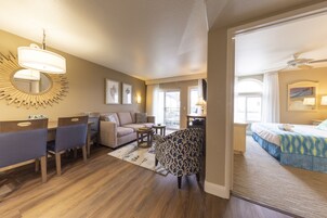 Suite, 2 Bedrooms | Living area | Flat-screen TV, DVD player