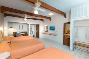 Blackout curtains, iron/ironing board, free WiFi, bed sheets