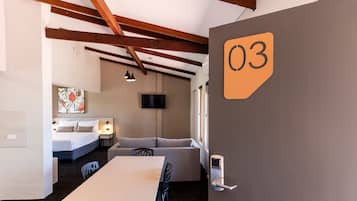 Apartment | Living area | 43-inch TV with digital channels