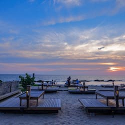 International cuisine, beach views