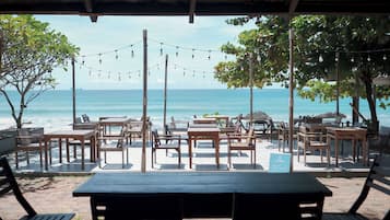 International cuisine, beach views