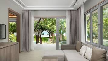 Villa, Private Pool, Sea View (BAR noise 8PM - 2AM) | Living area | 40-inch LCD TV with cable channels, TV