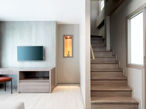 Villa, 1 Double Bed, Sea View (BAR noise 8PM - 2AM) | Living area | 40-inch LCD TV with cable channels, TV - PP Princess Resort (Ko Phi Phi)