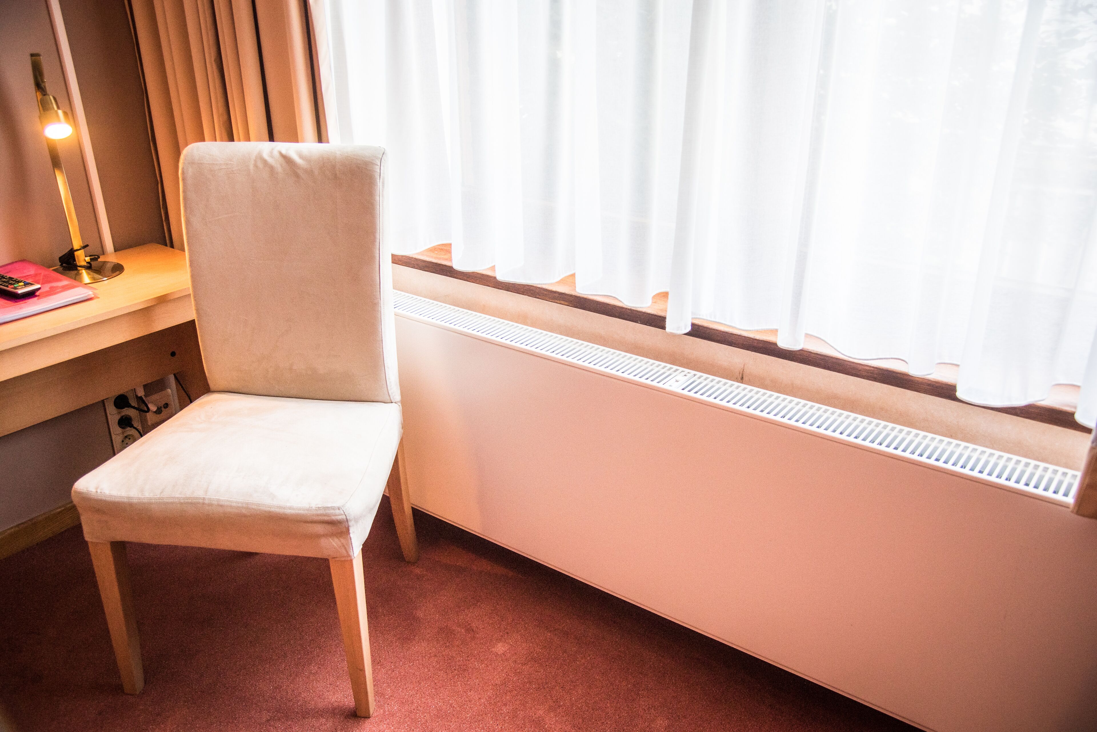 blackout curtains, free wifi, bed sheets