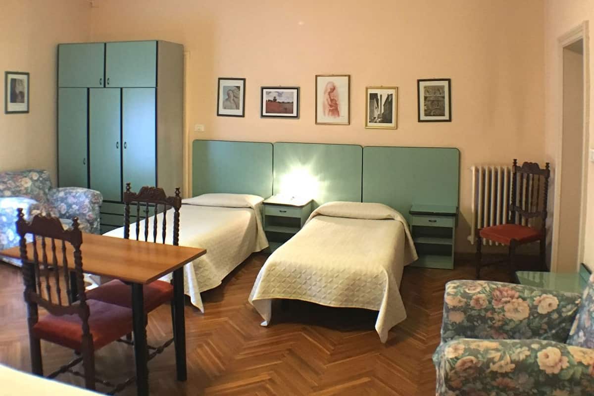 Individually furnished, desk, blackout drapes, soundproofing