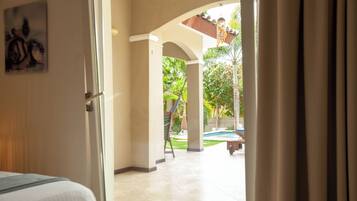 Superior Double Room, Private Bathroom, Pool View | 1 bedroom, Select Comfort beds, in-room safe, iron/ironing board
