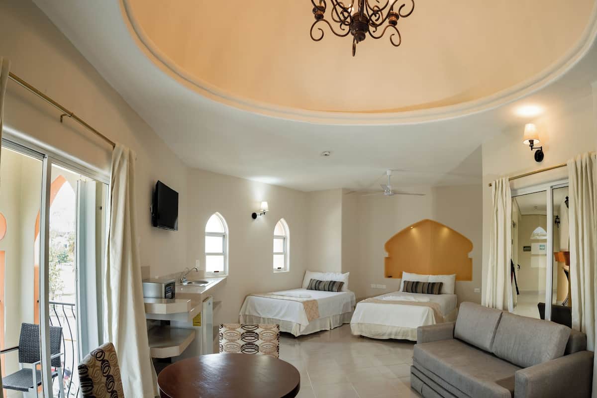 In-room safe, laptop workspace, blackout curtains, soundproofing