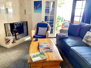 Premier-Suite, 1 Schlafzimmer, Kamin | Wohnbereich