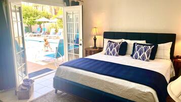 Premium bedding, pillow-top beds, blackout curtains, soundproofing