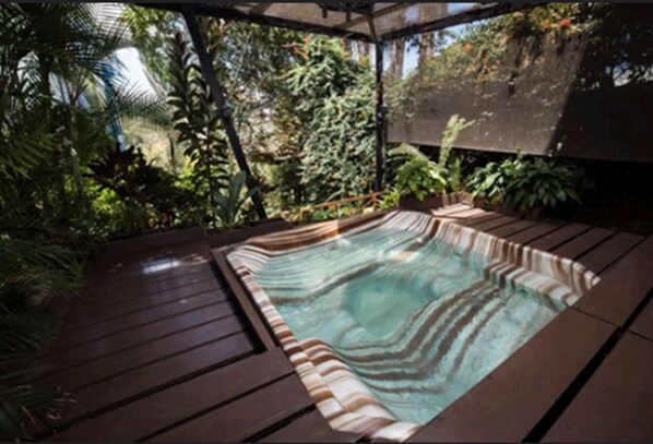 Outdoor spa tub - Hotel Villa Tournon (San Francisco)