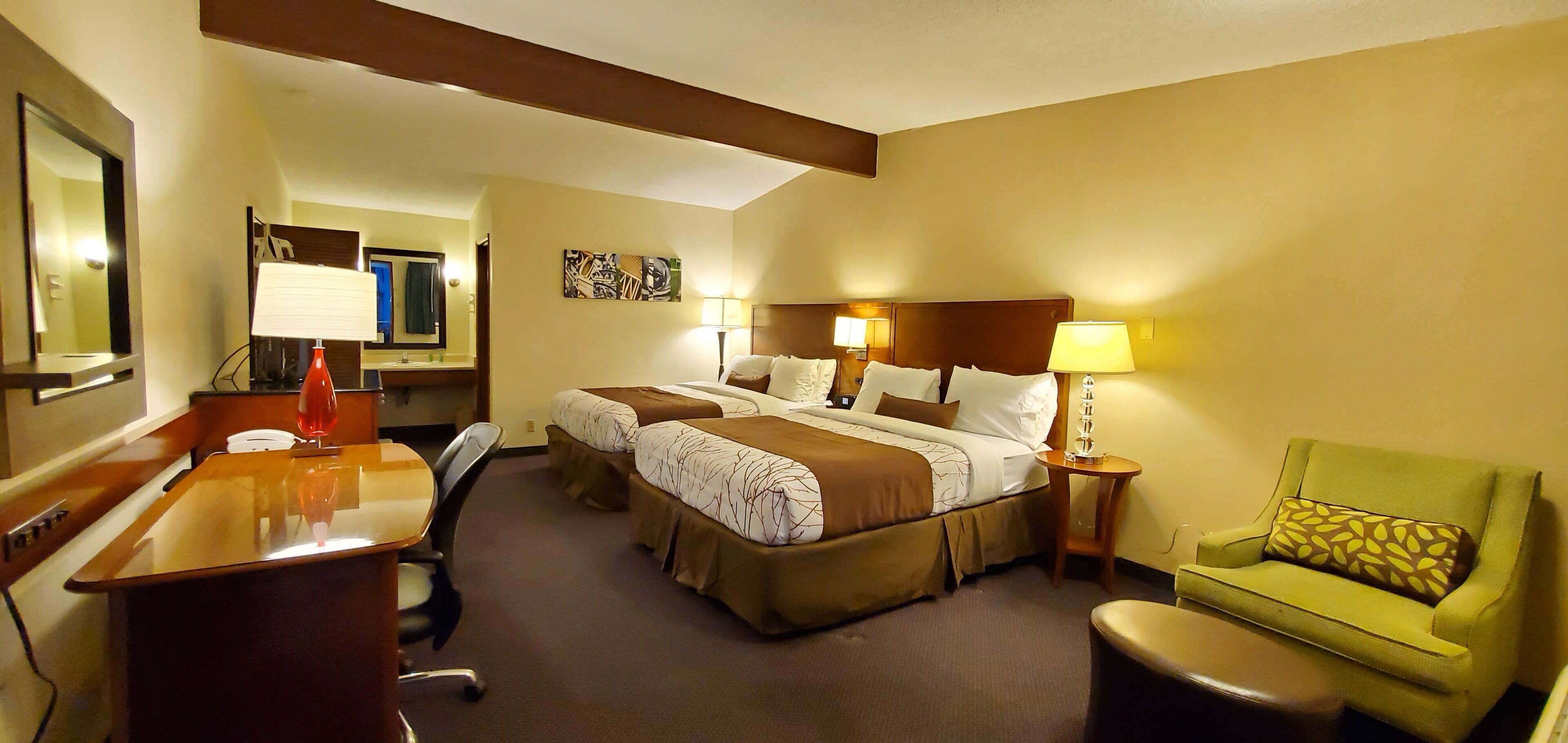Deluxe Room, 2 Queen Beds, Non Smoking | Premium bedding, in-room safe, individually furnished, desk