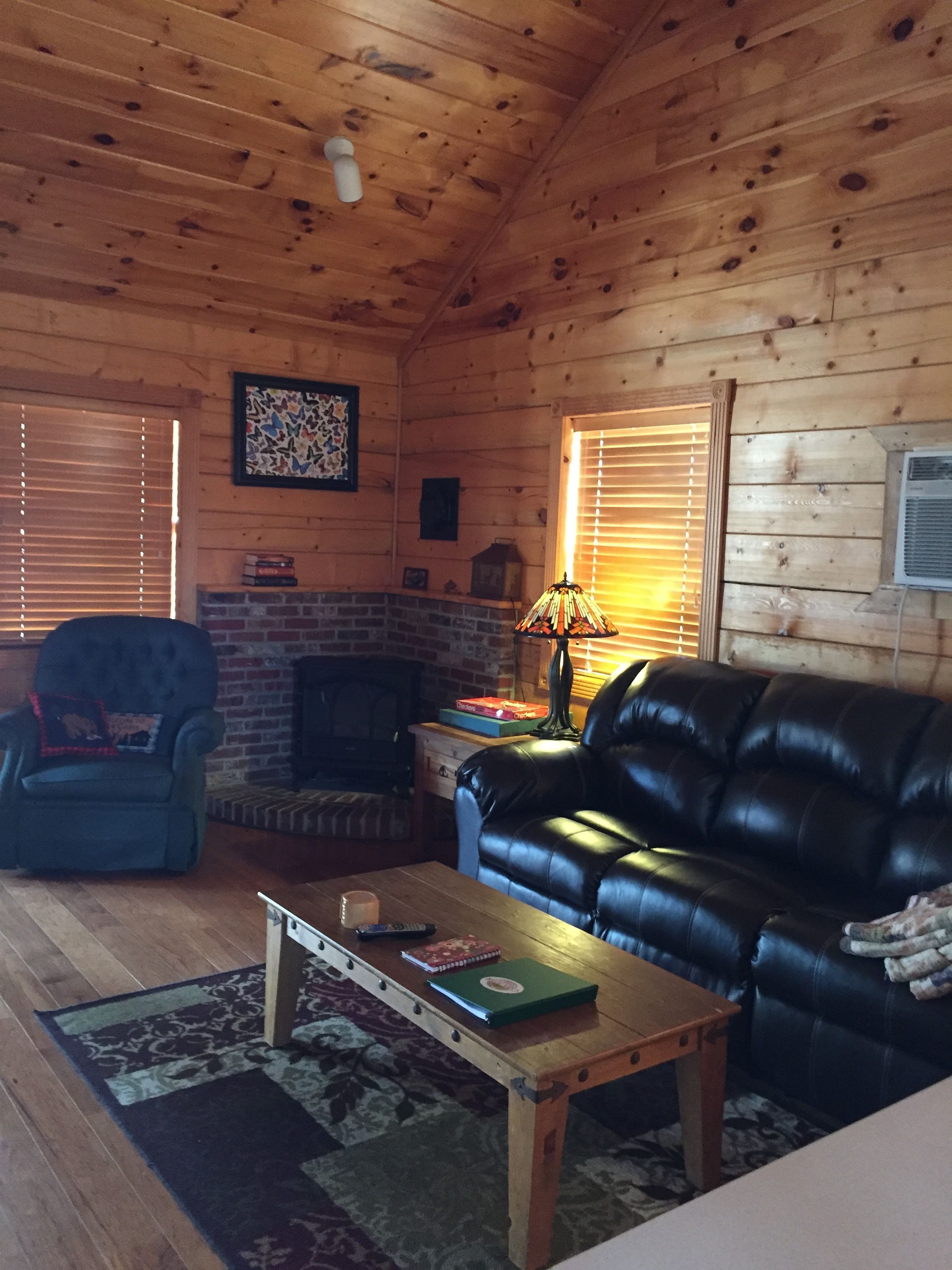 Flat-screen TV, fireplace, DVD player