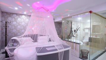 Down duvets, memory-foam beds, minibar, desk