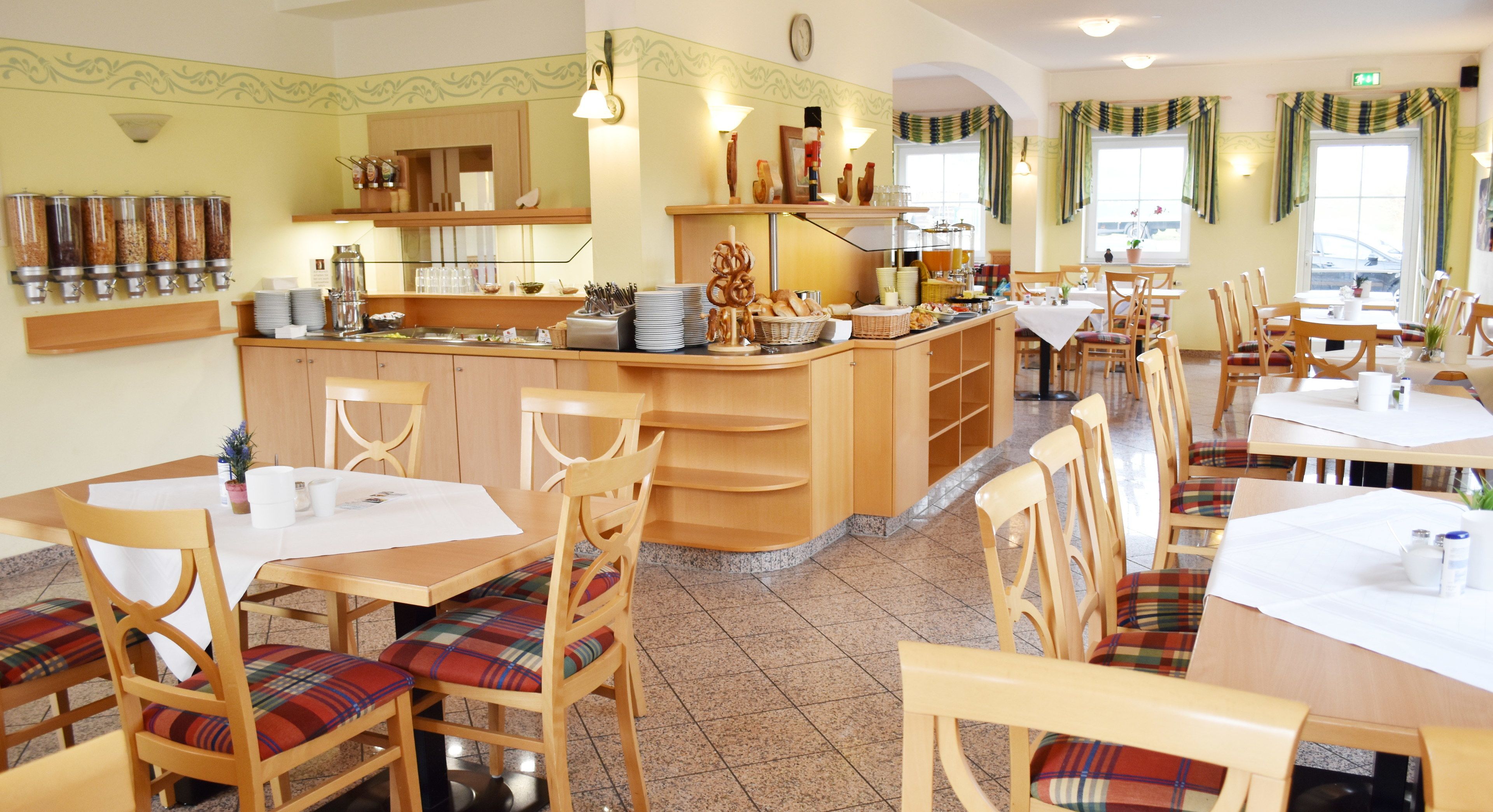 daily buffet breakfast (eur 5 per person)