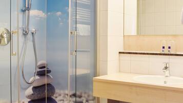 Free toiletries, hair dryer, towels