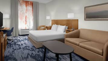 In-room safe, desk, laptop workspace, blackout curtains