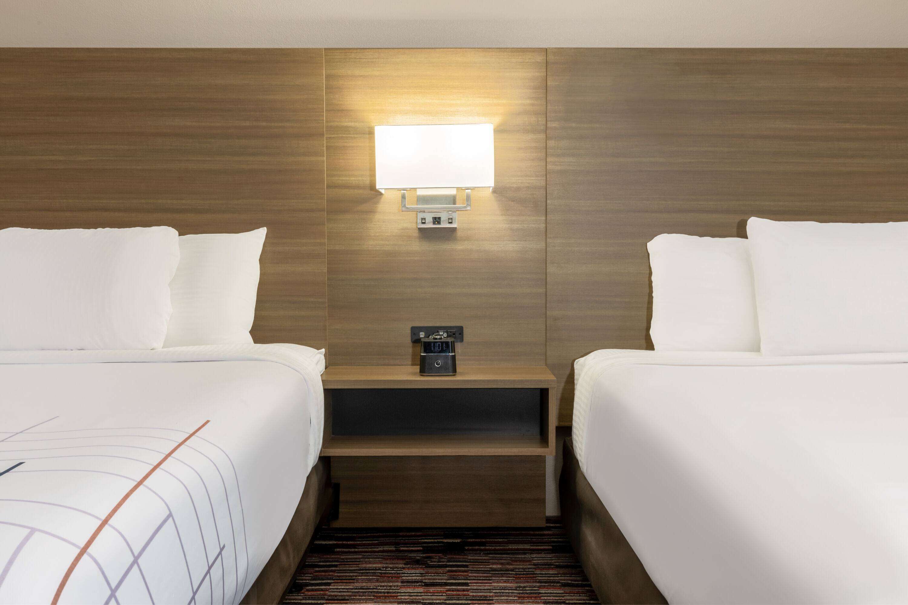 room, 2 queen beds, accessible, non smoking (mobility,hearing,tub w/grab bars) | premium bedding, desk, iron/ironing board, free cots/infant beds