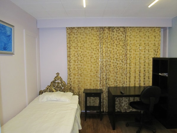 Desk, laptop workspace, iron/ironing board, free WiFi