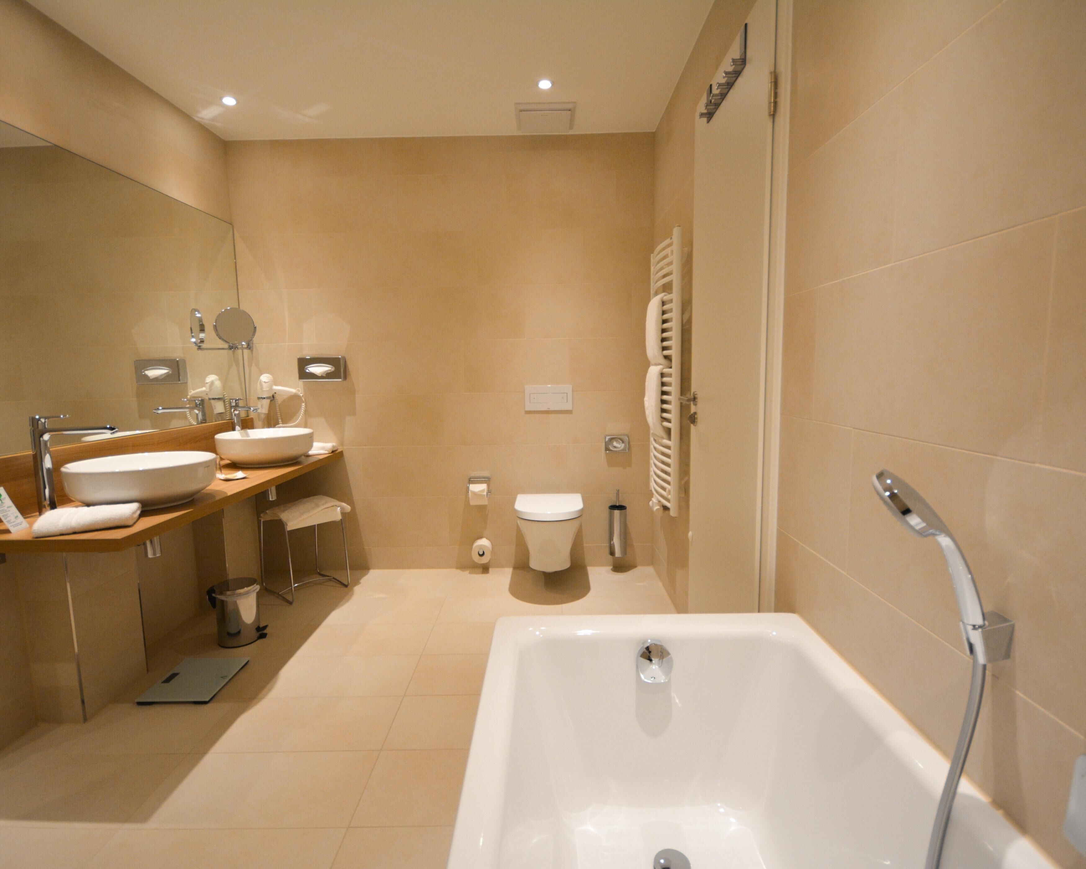 penthouse, balcony | bathroom | shower, rainfall showerhead, hair dryer, bathrobes