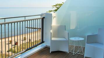 Luksus-dobbeltværelse - balkon - havudsigt | Udsigt fra balkon