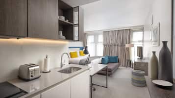 Studio Suite, 2 Single Beds, Kitchenette | 1 bedroom, premium bedding, in-room safe, desk