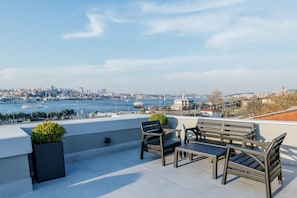 Deluxe Double or Twin Room, Terrace, Sea View | Balcony view