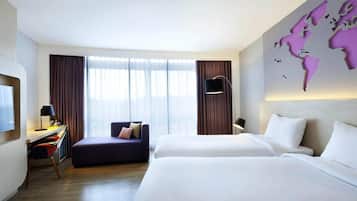 Deluxe Room, 2 Twin Beds | In-room safe, desk, laptop workspace, iron/ironing board
