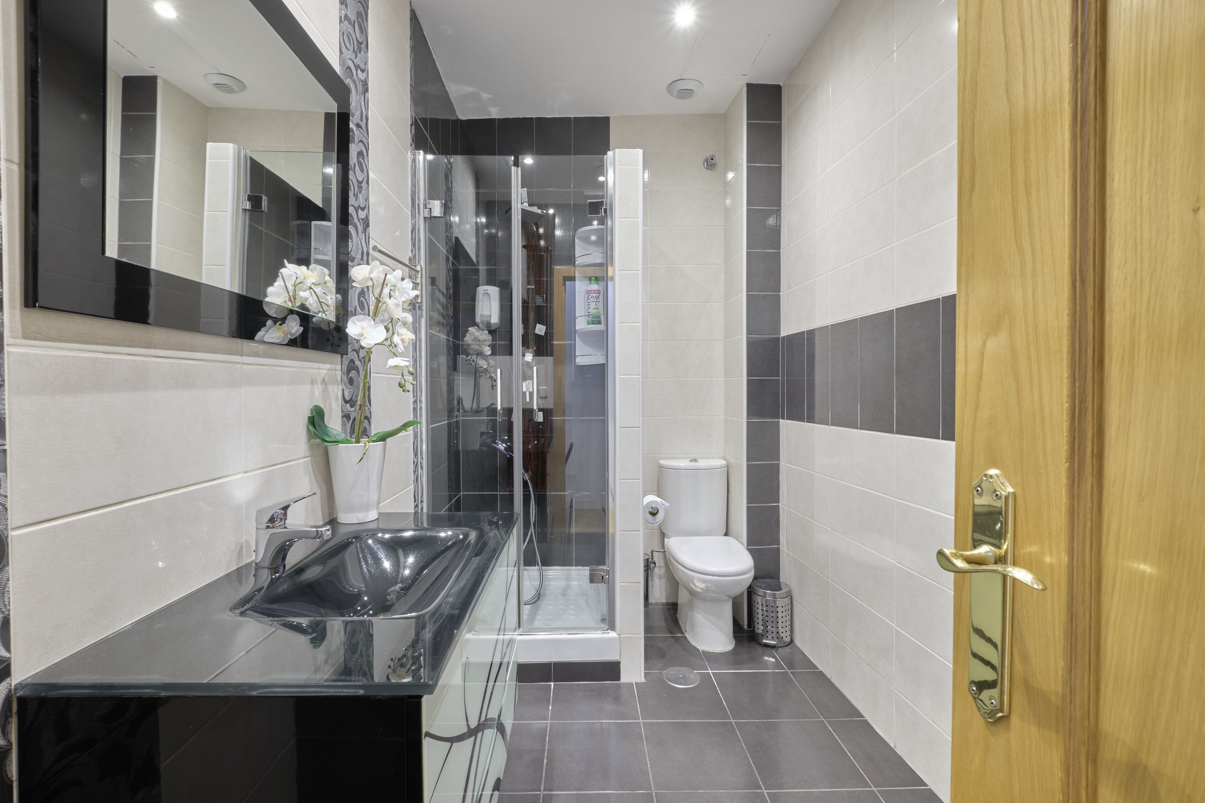 Habitación estándar | Baño | Regadera, amenidades de baño gratuitas, secadora de cabello, toallas 