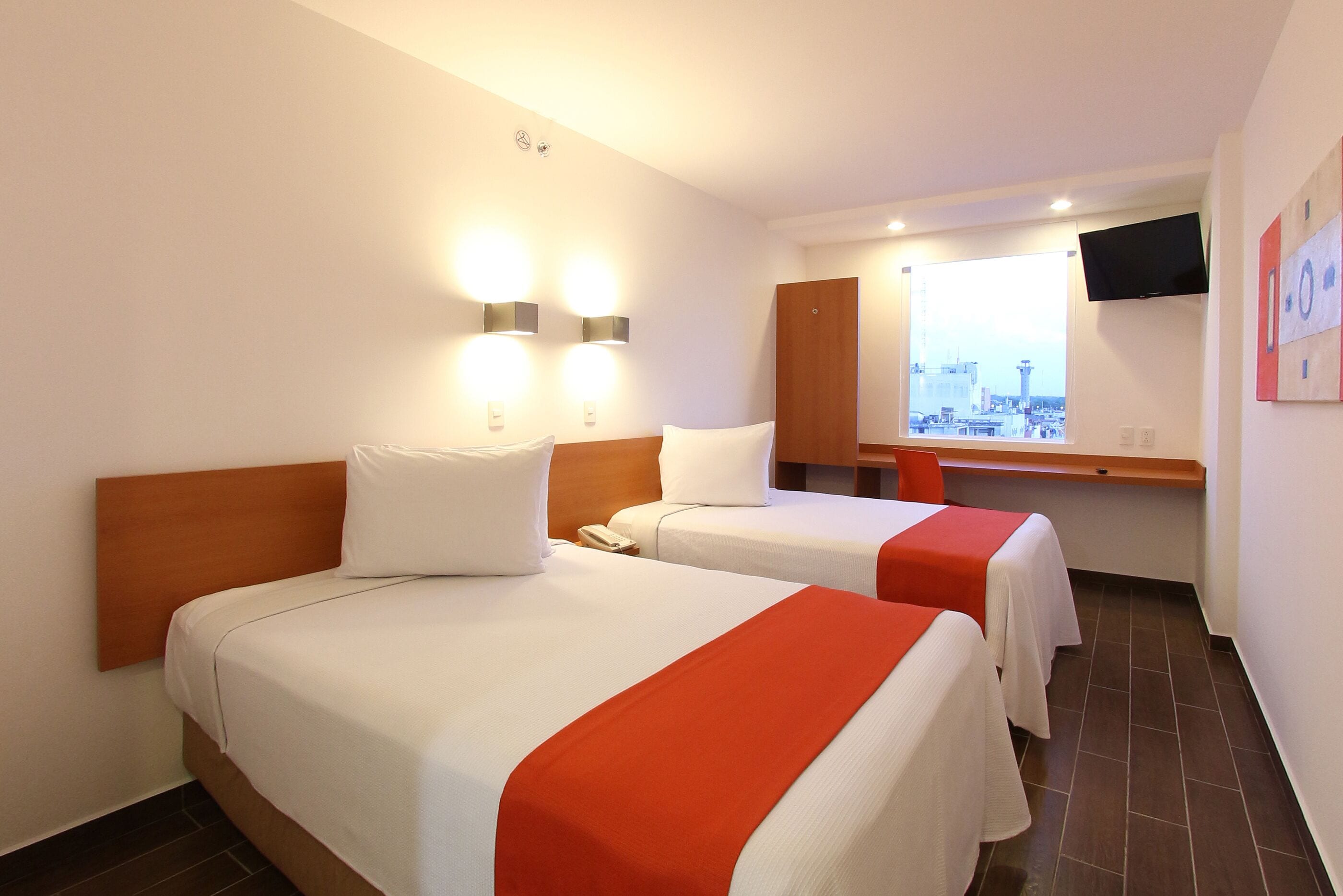 superior room, 2 single beds | in-room safe, desk, laptop workspace, blackout curtains