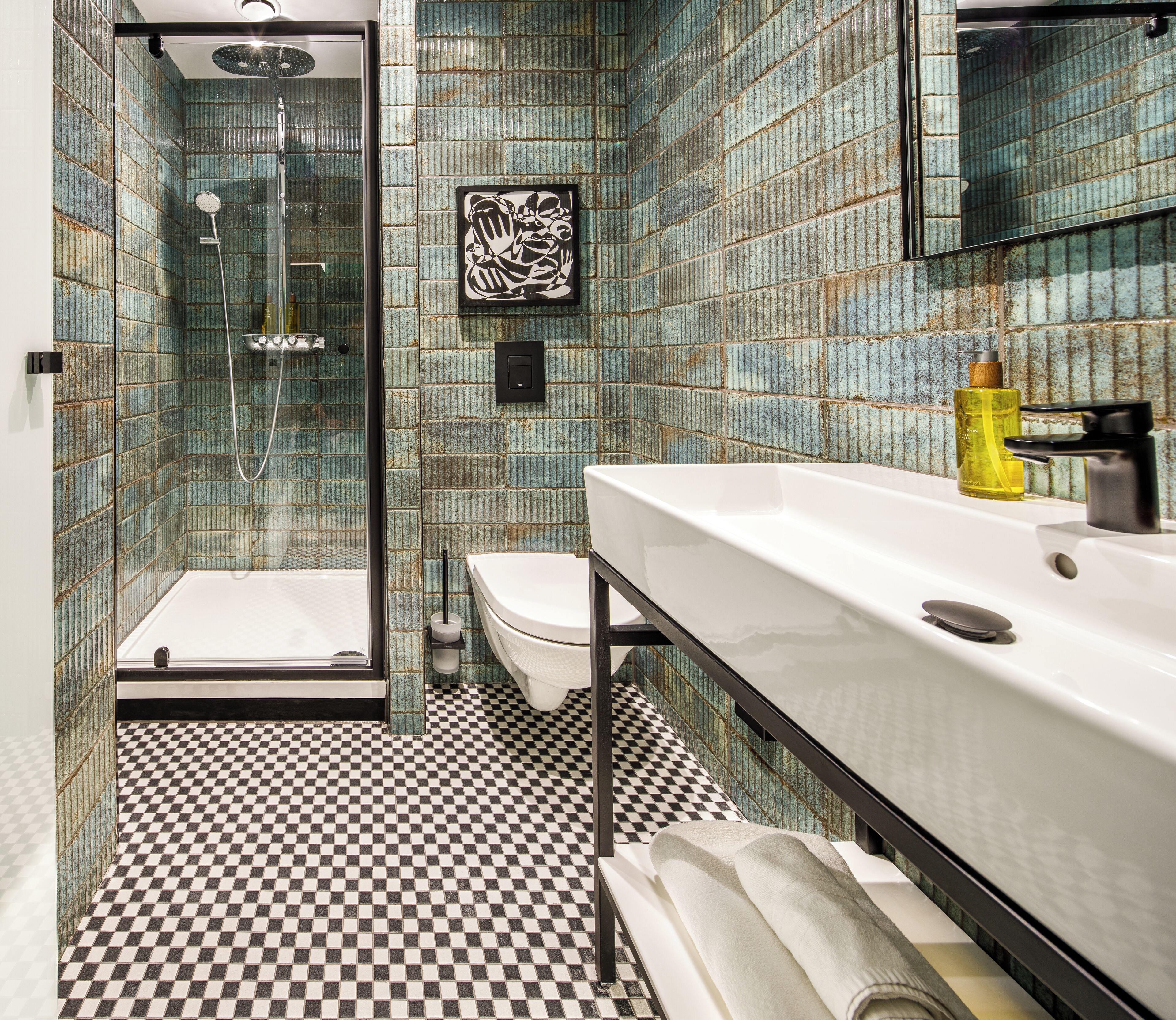 room, 2 single beds (the duet) | bathroom | shower, eco-friendly toiletries, hair dryer, towels