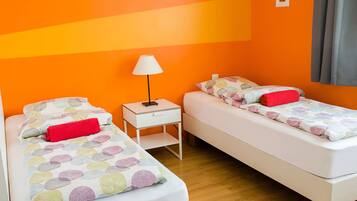 Twin Room, 2 Twin Beds, Private Bathroom | Individually decorated, blackout drapes, rollaway beds, free WiFi