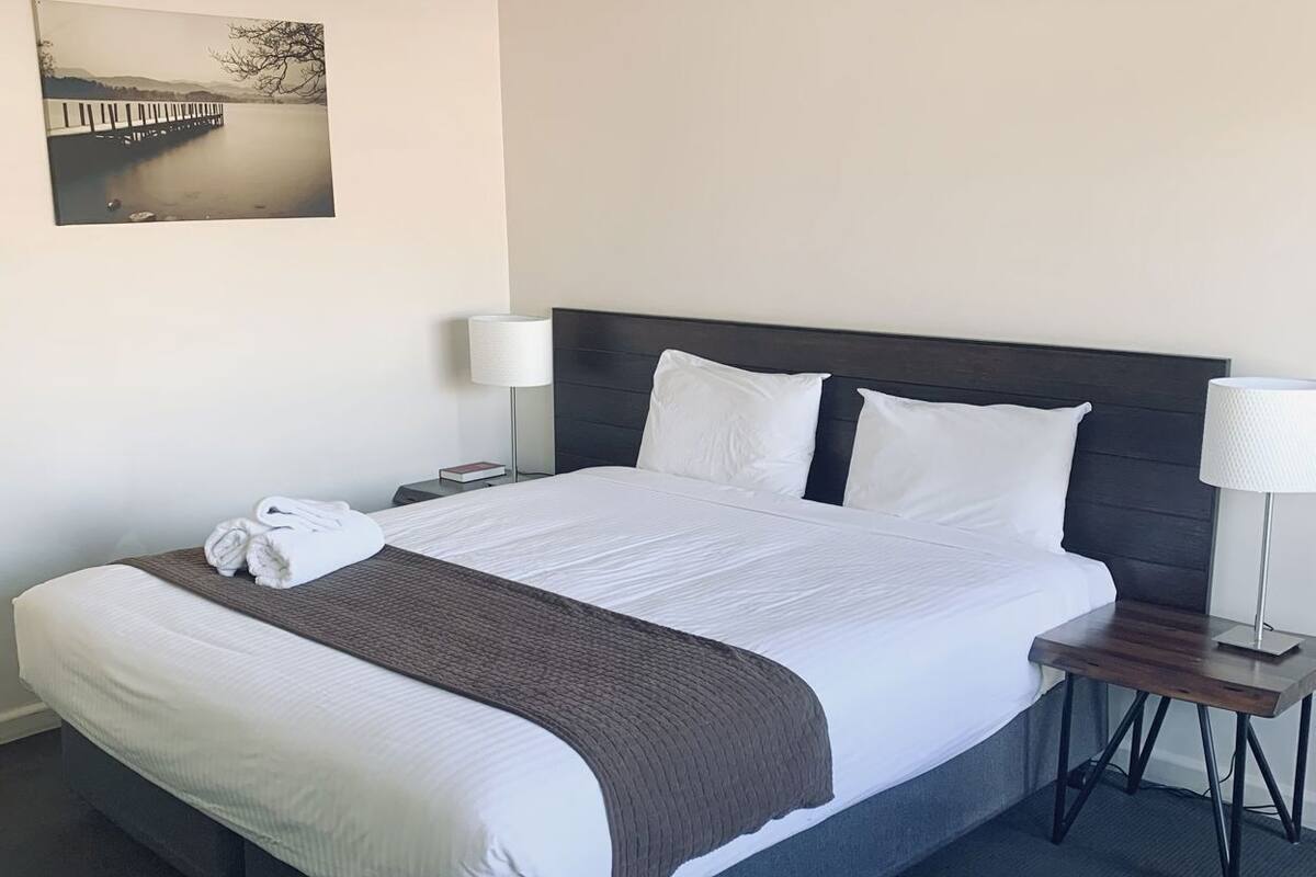 Desk, blackout drapes, iron/ironing board, free WiFi