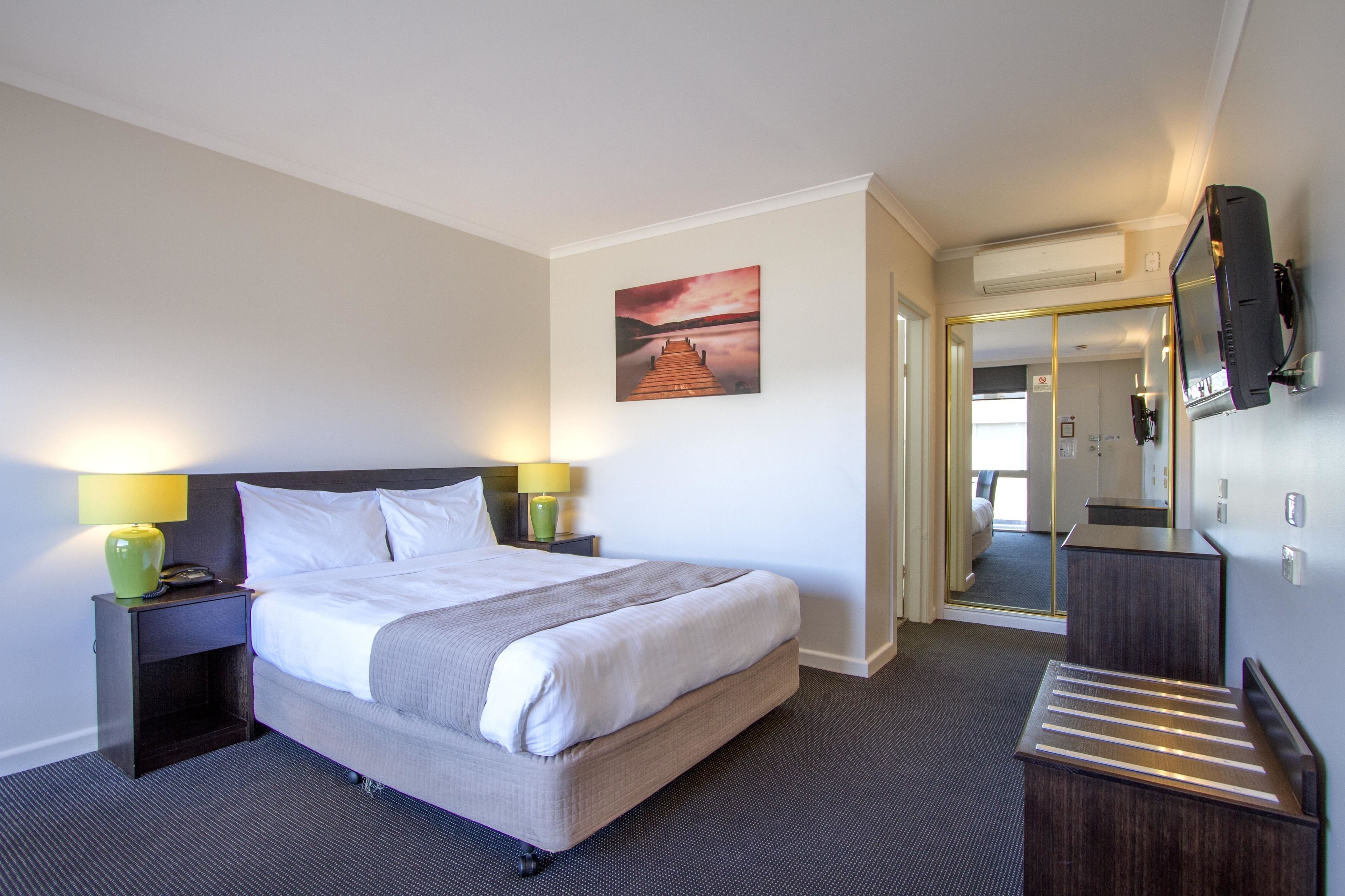 Desk, blackout drapes, iron/ironing board, free WiFi