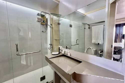 Suite ejecutiva | Baño | Amenidades de baño gratuitas, secadora de cabello, pantuflas, bidet