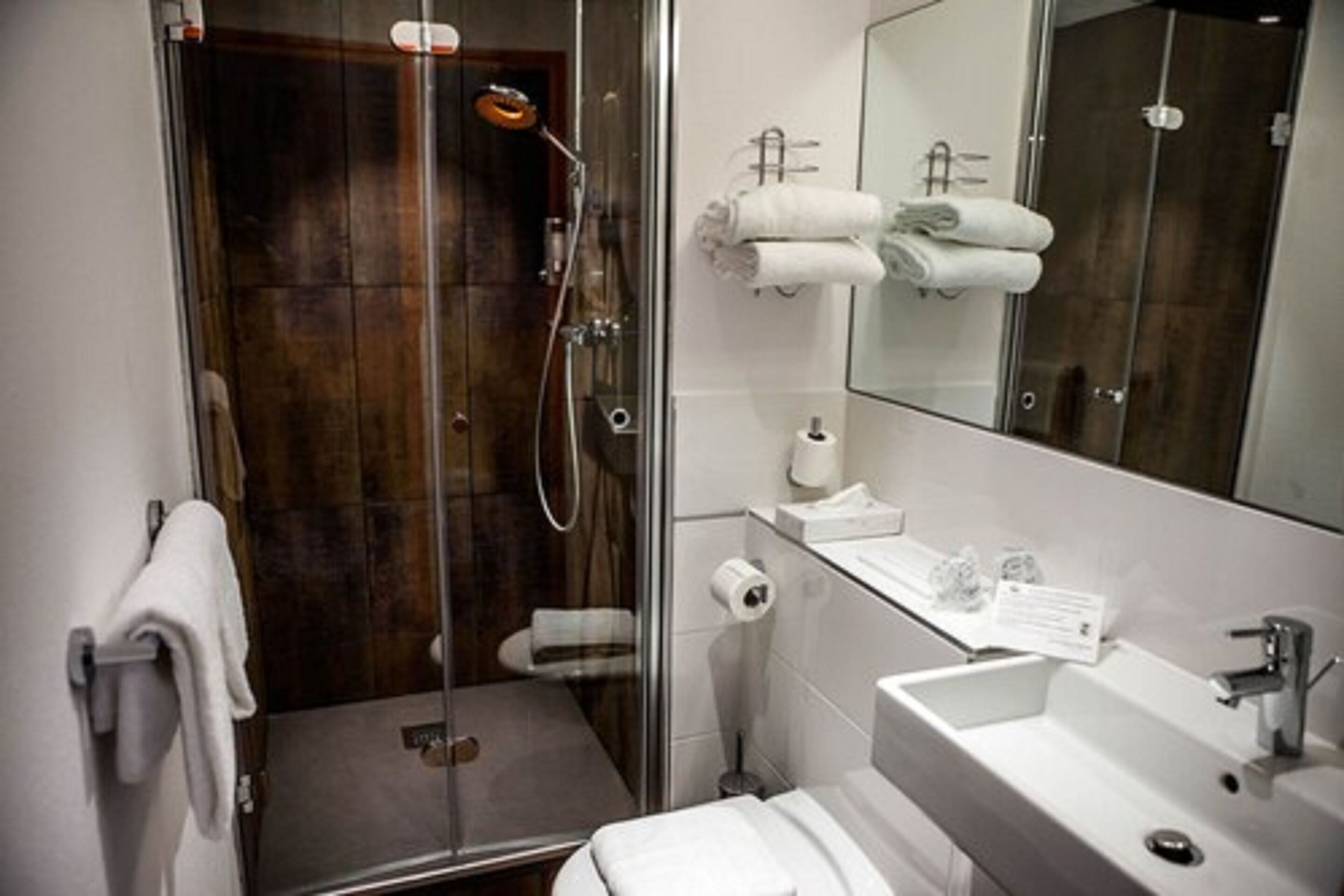 free toiletries, hair dryer, towels, soap