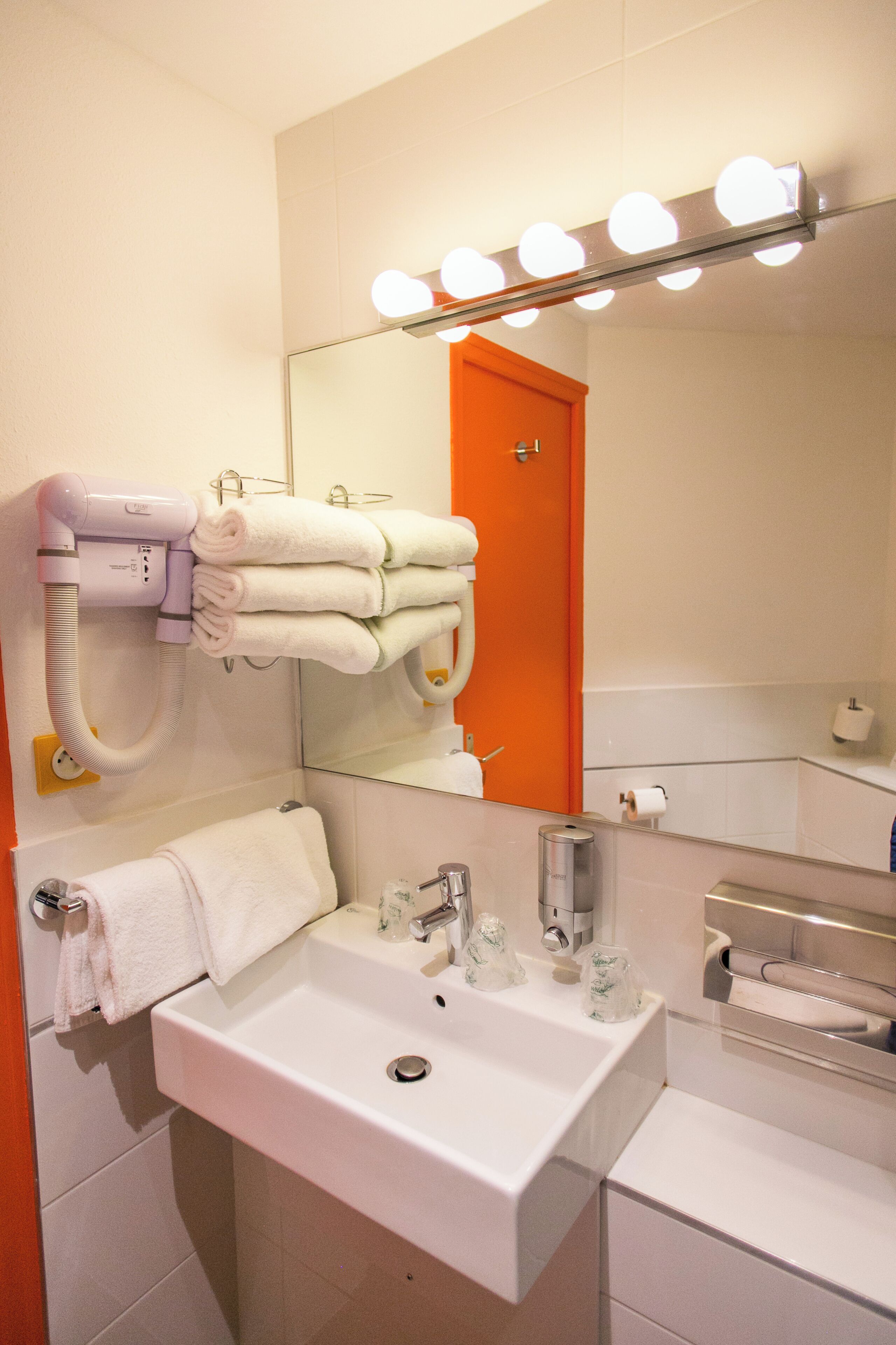 free toiletries, hair dryer, towels, soap