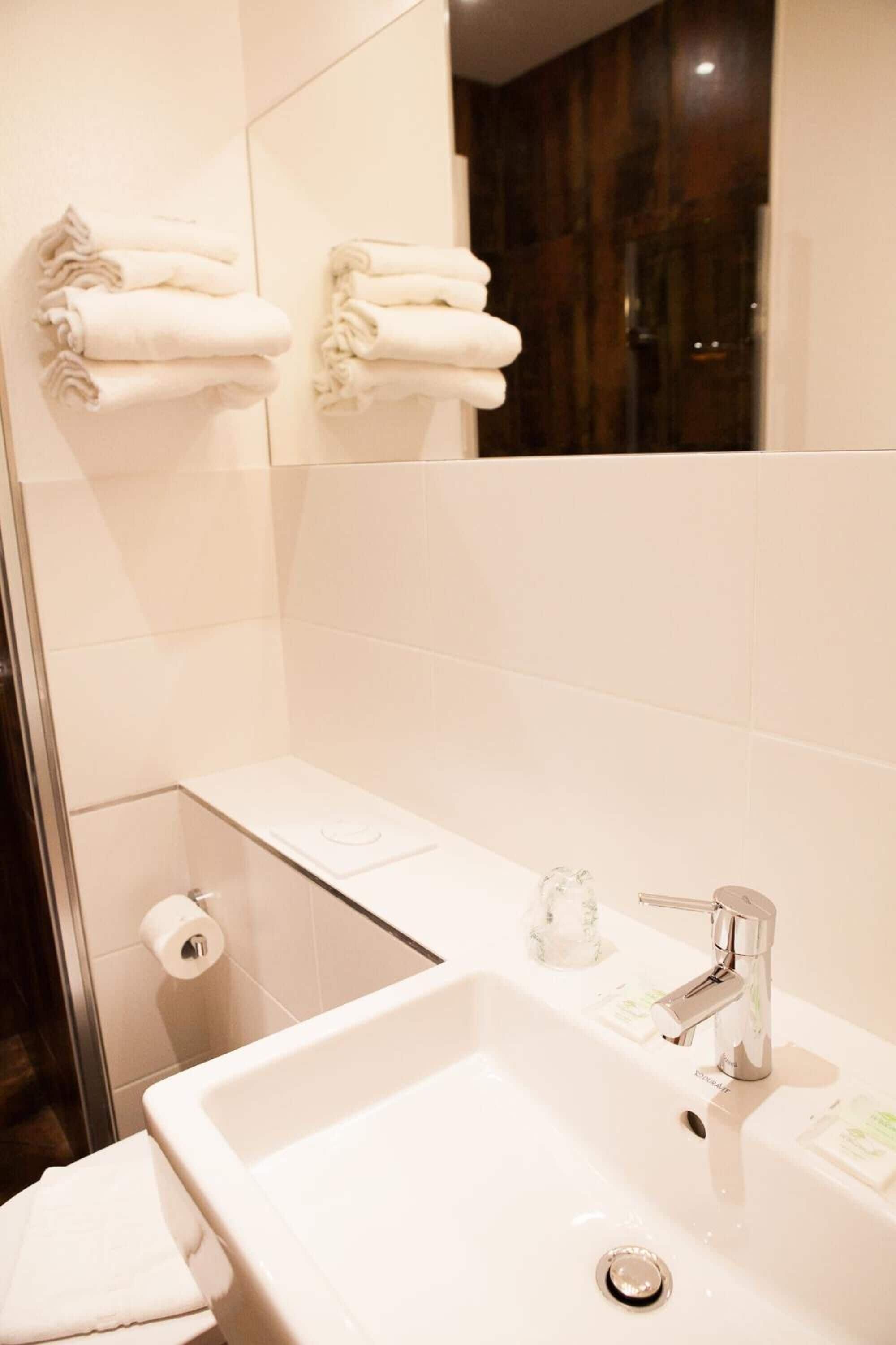 free toiletries, hair dryer, towels, soap