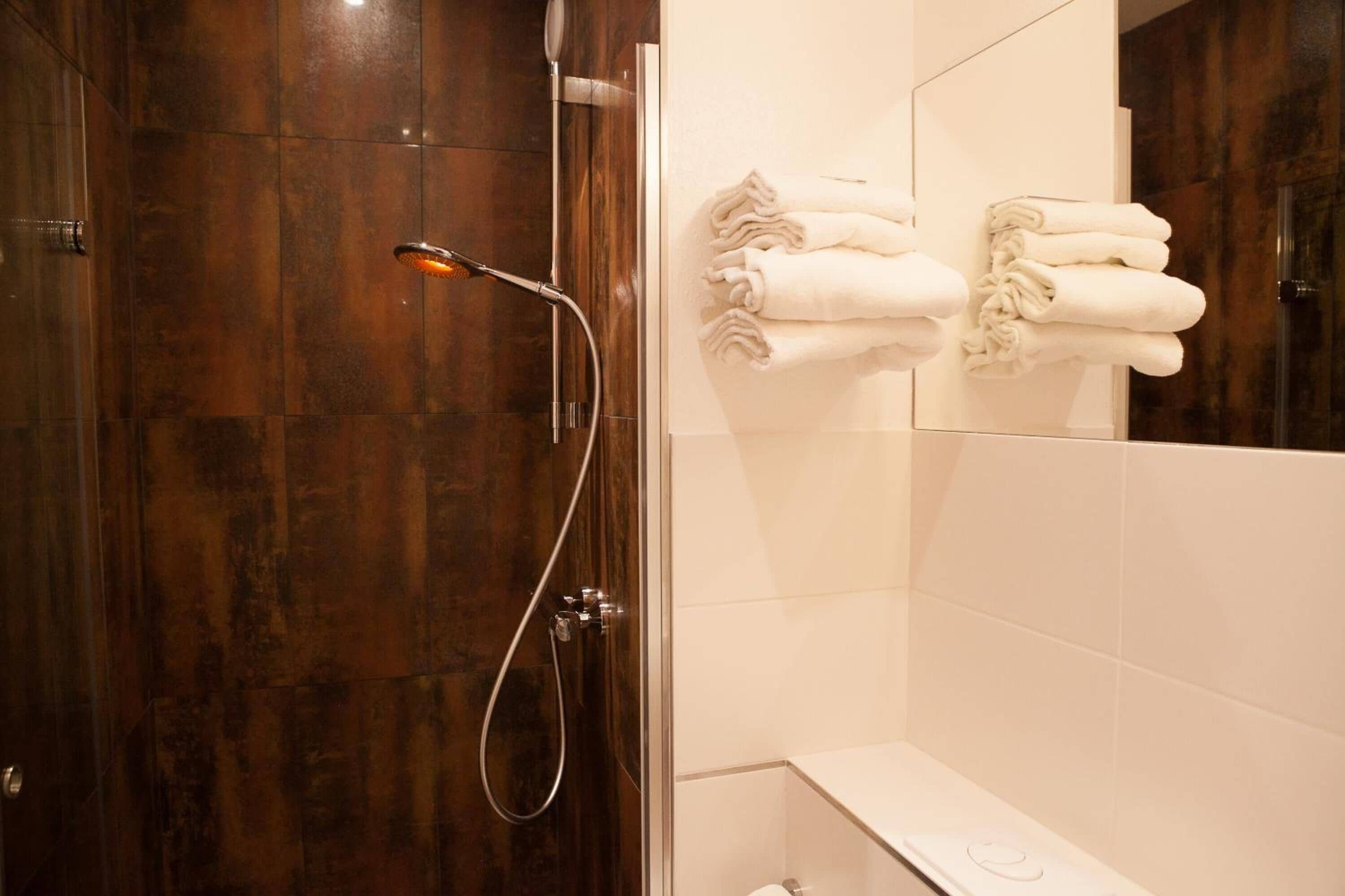 free toiletries, hair dryer, towels, soap