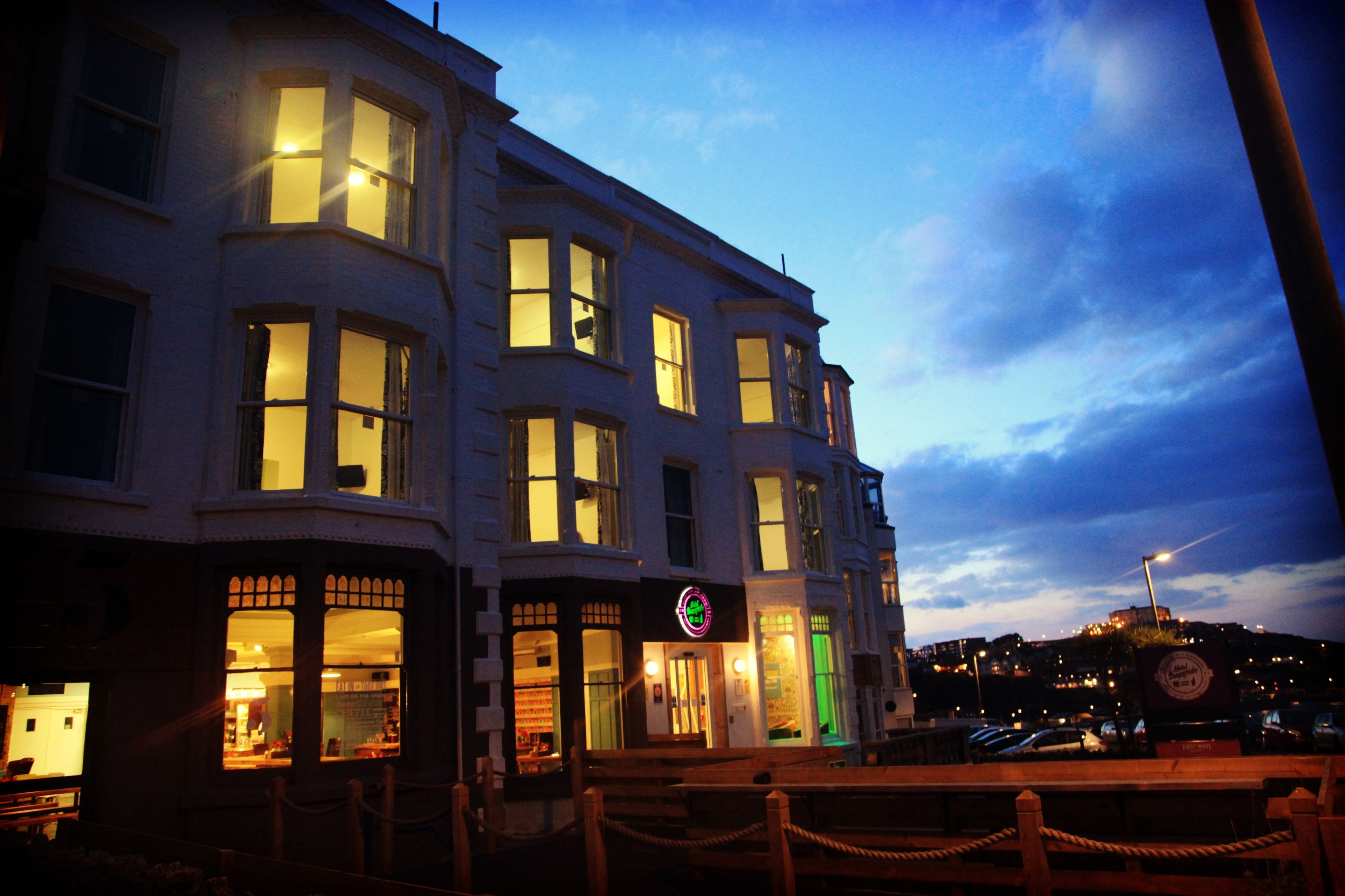 Front of property – evening/night